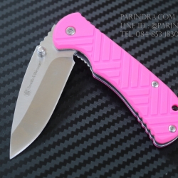 มีดพับขนาดเล็ก Smith & Wesson ด้ามชมพู (OEM)
