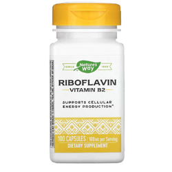 Nature's Way, Riboflavin Vitamin B2 100 mg 100 Capsules