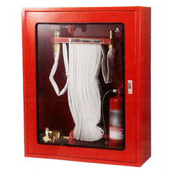 ตู้เก็บสายดับเพลิงแบบพับ Fire Hose Rack Cabinet ขนาด 80 x 100 x 30 cm. (แบบลอย/แบบฝัง) พร้อมอุปกรณ์ครบชุด
