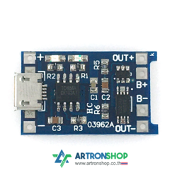 18650 Lithium Battery Charging Module + Protection