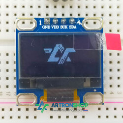 จอ OLED 0.96 นิ้ว สีขาว 128x64 I2C