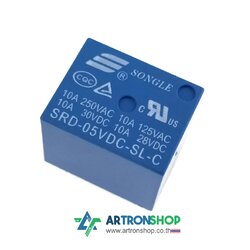 รีเลย์ 5V 10A SRD-05VDC-SL-C