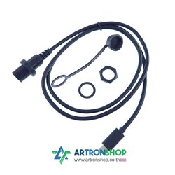 USB-C คอนเนคเตอร์ตัวเมีย กันน้ำ พร้อมสาย 1 เมตร สำหรับติดกล่อง