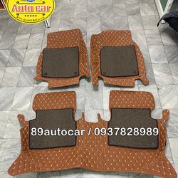 พรมปูพื้นรถยนต์ Toyota Altis 2007 พรม7D สีน้ำตาลเข้ม เสริมด้วยพรมดักฝุ่นสีน้ำตาล