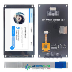 จอ TFT LCD ขนาด 4 นิ้ว ทัช Capacitive ST7796U 4-Wire SPI
