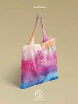 กระเป๋าผ้าแคนวาส พิมพ์ลาย Cheerful Color TBA0004 #SOdABag #SOdAPrintinG #กระเป๋า #กระเป๋าผ้า