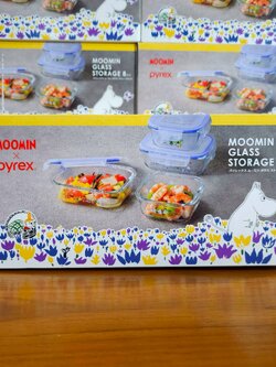 กล่องเก็บแก้ว Pyrex ที่สุดทนทาน Pyrex Moomin Glass Food Storage Container Bowls Set 8pcs ลาย Limited