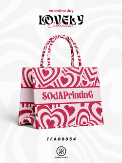 Mini Book tote bag Lovely Collection รหัส TFA00054 #ใส่ชื่อได้ #SOdAbag #SOdAPrintinG