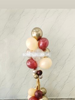 เสาลูกโป่ง เปิดร้าน เสาช่อลูกโป่ง ช่อ 10 ลูก 1 เสา พร้อมตกแต่ง สามารถเปลี่ยนสีลูกโป่งได้