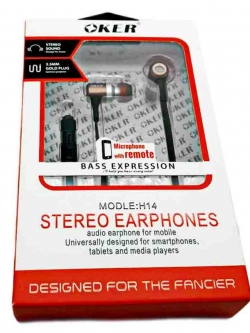 ขาย OKER H14 หูฟังมีไมค์พร้อมรีโมท เบสลึก เสียงคมชัดทุกย่าน รองรับเครื่องเล่นเพลงแจ็ค 3.5 ทุกชนิด