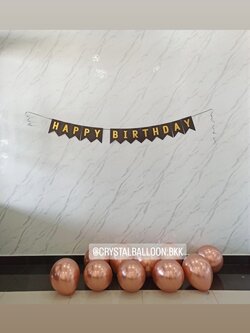 ลูกโป่ง วันเกิด ลูกโป่งโปรยพื้น 10 ลูก พร้อม ป้ายธง Happy Birthday 1 ชิ้น พร้อมตกแต่ง สามารถเปลี่ยนสีลูกโป่ง/เปลี่ยนสี-ป้ายธงได้