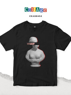 เสื้อยืดพิมพ์ลาย Collage Kallisto I รหัส CEA00452 สีดำ #เสื้อยืด #Collage