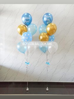 ลูกโป่ง Welcome Home ช่อลูกโป่ง ช่อ 7 ลูก 2 ช่อ พร้อมตกเเต่ง สามารถ เปลี่ยนสีลูกโป่ง/เปลี่ยนข้อความได้