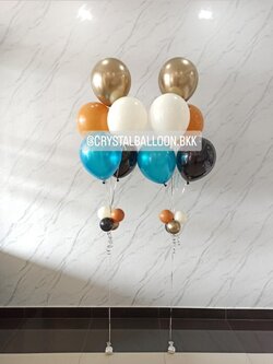 ลูกโป่ง แสดงความยินดี ช่อลูกโป่ง ช่อ 5 ลูก 2 ช่อ พร้อมตกแต่ง สามารถเปลี่ยนสีลูกโป่งได้