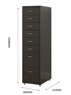 ตู้ลิ้นชักเหล็ก 8 ชั้น : ขนาด ส109cm x ก28cm x ล41 ซม.