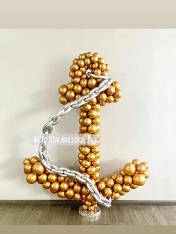 Anchor Balloon แท่นสมอ เปิดงาน สูง 180 ซม. 1 ชิ้น Theme สี Copper โครเมี่ยม พร้อมตกแต่ง สามารถเปลี่ยนสีลูกโป่งได้