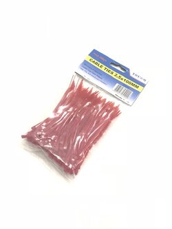 สายรัดเคเบิ้ลไทร์ ยาว 4"(แดง) #R101-6010