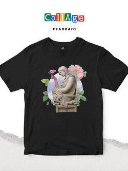 เสื้อยืดพิมพ์ลาย Collage Venus I รหัส CEA00470 สีดำ #เสื้อยืด #Collage