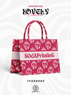 Mini Book tote bag Lovely Collection รหัส TFA00055 #ใส่ชื่อได้ #SOdAbag #SOdAPrintinG