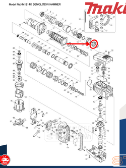 CHANGE RING เครื่องสกัดคอนกรีต Makita มากีต้า HM1214C [#13] P/N.324969-7 (แท้) ##