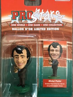 ตุ๊กตาโมเดลนักฟุตบอล ม.พลาตินี่ สโมสรยูเวนตุส โครินเธียน โปรสตาร์ - Ballon d'Or Limited Edition Series ใหม่ / M.PLATINI JUVENTUS Football Club Corinthian ProStars Football Figure - Ballon d'Or Limited Edition Series NEW