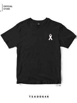 เสื้อยืด Black & White ริบบิ้นแสดงความไว้อาลัย รหัส TSA00646-TSA00647 (C32) #SOdAPrintinG