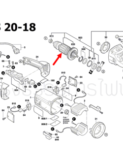 ทุ่น หินเจียรไฟฟ้า Bosch บอช GWS 20-180, GWS 2000 Pn.1604011252 (แท้-สั่ง)