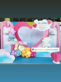 Organic Backdrop Theme Colorful ขนาด 3.5 เมตร (ราคาเฉพาะลูกโป่ง) **ไม่รวมโครง และ ป้ายต่าง ๆ** พร้อมตกแต่ง สามารถเปลี่ยนสีลูกโป่งได้
