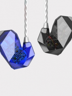 ขาย หูฟัง TTPOD T2 สีน้ำเงินใส สุดยอดหูฟังระดับเทพ 3 driver Hybrid (2BA 1 Dynamic) เสียงดี สายถักไม่พันกัน