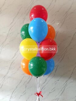 ลูกโป่ง แสดงความยินดี ช่อลูกโป่ง ช่อ 10 ลูก 1 ช่อ ธีมคัลเลอร์ฟูล พร้อมตกแต่ง สามารถเปลี่ยนสีลูกโป่งได้