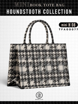 Mini Book tote bag HOUNDSTOOTH COLLECTION รหัส TFA00077 #ไม่ใส่ชื่อ #SOdAbag