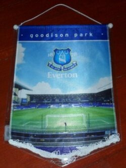 ธงติดกระจก ฟุตบอล สโมสรเอฟเวอร์ตัน - กูดิสัน ปาร์ค ใหม่ / EVERTON Football Club Pennant - GOODISON PARK NEW