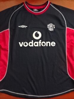 เสื้อฟุตบอล ทีมสโมสรแมนเชสเตอร์ ยูไนเต็ด ชุดเยือน 2000/01 L-Size / MANCHESTER UNITED Football Shirt Away Kit 2000/01 Jersey L-Size