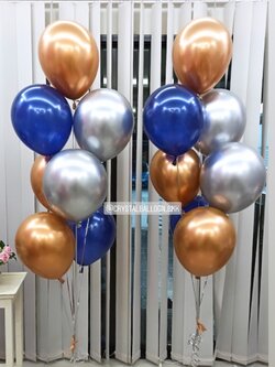 ลูกโป่ง เปิดงาน,เปิดร้าน-เปิดตัวสินค้า สี Copper น้ำเงิน 2 ช่อ พร้อมตกแต่ง สามารถเปลี่ยนสีลูกโป่งได้