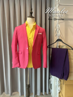 พร้อมเช่า ชุดสูทชาย แฟชั่น Set คละสี