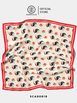 ผ้าพันคอ พิมพ์ลาย ตราไก่ รหัส SCA00018 #SOdAPrintinG