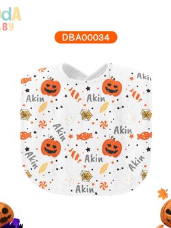ผ้าซับน้ำลาย ฮาโลวีน Baby Halloween #ใส่ชื่อได้ รหัส DBA00034 👻💜 #ฮาโลวีน #Halloween #SOdAbaby