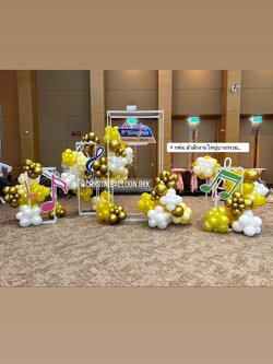 ลูกโป่ง เปิดงาน ออแกรนิค ตกแต่ง ภายในงาน พร้อมตกแต่ง (ราคายังไม่รวม Stand และ ตัวโน๊ต) สามารถเปลี่ยนสีลูกโป่งได้