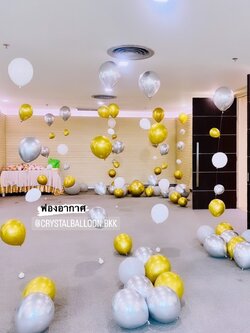 ลูกโป่ง ฟองอากาศ ประดับภายในงาน 10 เส้น พร้อมตกแต่ง สามารถเปลี่ยนสีลูกโป่งได้