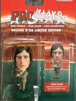 ตุ๊กตาโมเดลนักฟุตบอล ย.ครัฟฟ์ สโมสรอาแจ็กซ์ อัมสเตอร์ดัม โครินเธียน โปรสตาร์ - Ballon d'Or Limited Edition Series ใหม่ / J.CRUYFF AJAX AMSTERDAM Football Club Corinthian ProStars Football Figure - Ballon d'Or Limited Edition Series NEW