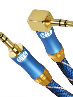 ขาย ERTK AUX L Plug 3.5mm to 3.5 mm สาย AUX เกรดพรีเมี่ยมหัวงอตั้งฉาก 1 ข้าง
