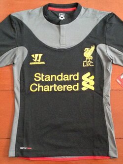 เสื้อฟุตบอล ทีมสโมสรลิเวอร์พูล ชุดเยือน 2012/13 (เสื้อผู้หญิง) ใหม่ UK 8-Size / LIVERPOOL Football Shirt Away Kit 2012/13 (Female) Jersey NEW UK 8-Size