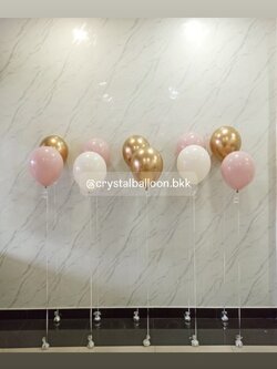 ลูกโป่ง ประดับงาน วันเกิด ลูกโป่งตั้งพื้น 10 ลูก พร้อมตกแต่ง สามารถเปลี่ยนสีลูกโป่ง/เปลี่ยนข้อความ/เปลี่ยนสี-ฟอยล์ตกแต่งได้