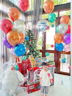 ลูกโป่ง วันเกิดเด็ก Bubble ขนาด 24" พร้อม ช่อลูกโป่งโครเมี่ยม 9 ลูก 2 ช่อ พร้อมตกแต่ง ลูกโป่งฟองอากาศ 4 เส้น สามารถเปลี่ยนสีลูกโป่ง/เปลี่ยนข้อความ/เปลี่ยนขนาดได้