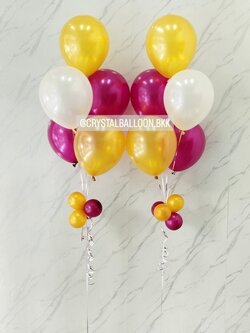 ลูกโป่ง วันเกิด ช่อลูกโป่ง ช่อ 5 ลูก 2 ช่อ พร้อมตกเเต่ง สามารถเปลี่ยนสีลูกโป่งได้