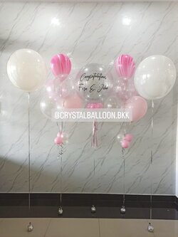 ลูกโป่ง เปิดงาน Bubble 24" กลิตเตอร์สีเงิน พร้อมตกแต่ง ลูกโป่งยาง ขนาด 24" 2 ลูก,ลูกโป่ง 5 ลูก 2 ช่อ,ลูกโป่งลายหินUSAสีชมพู 2 ลูก,ลูกโป่งใส ใส่ กลิตเตอร์สีงิน สามารถเปลี่ยนสีลูกโป้่ง/เปลี่ยสีข้อความ/เปลี่ยนขนาดได้