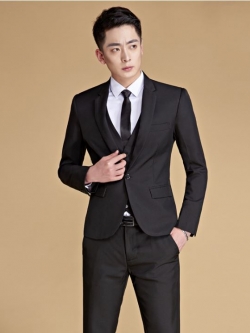 Pre-order ชุดสูทชาย สีดำ สไตล์เกาหลี