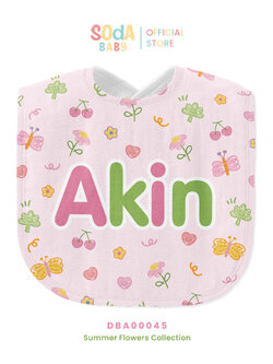 ผ้าซับน้ำลาย Baby Bib ลาย Butterfly loves flowers รหัส DBA00045 🌼🌸 #SummerFlowers #SOdAbaby