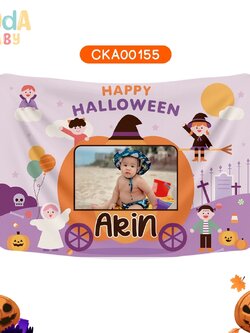 ผ้าห่มเด็ก ลายฮาโลวีน Baby Halloween ใส่ชื่อ+รูปถ่ายได้ รหัส CKA00155 👻💜 #ฮาโลวีน #SOdAbaby