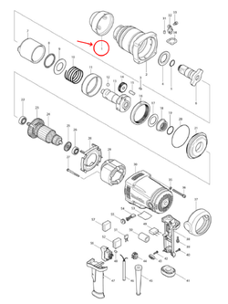 FRONT BUMPER บล็อคไฟฟ้า Makita มากีต้า TW1000 [#01] Pn.421895-2 (แท้) ##(*)